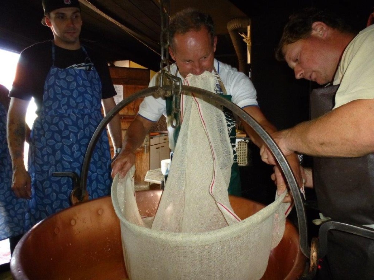 men during the process of cheese