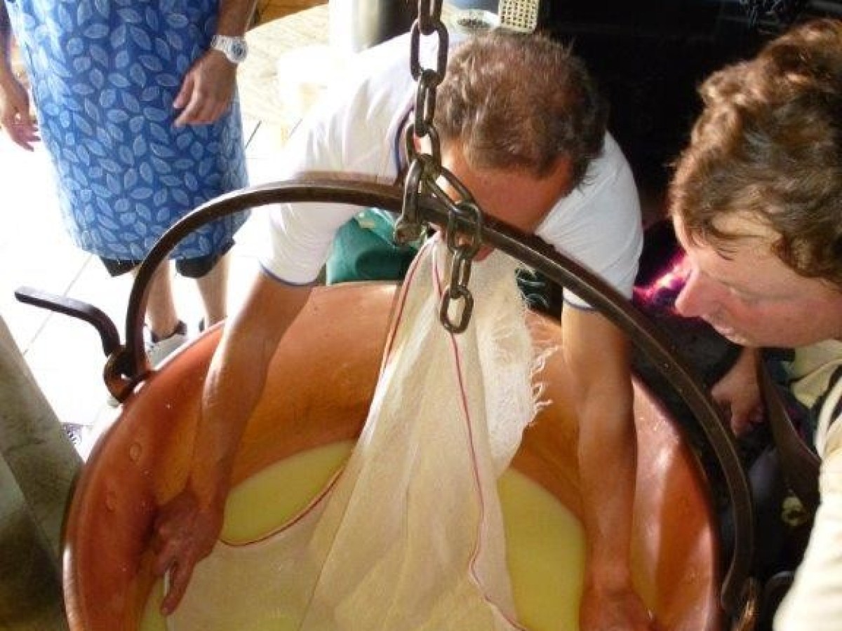 several men with the cheese mix