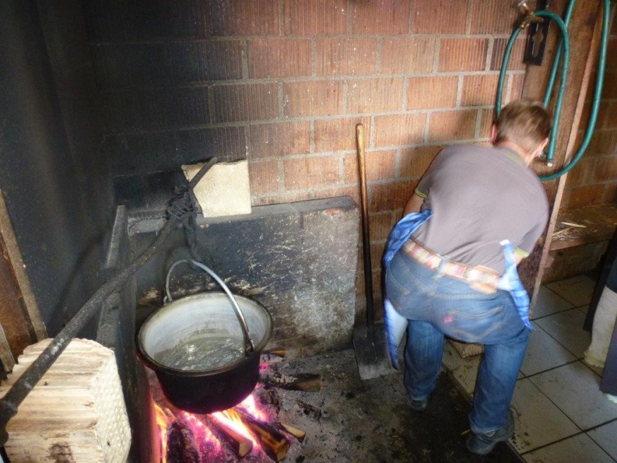cooking cheese in the fire