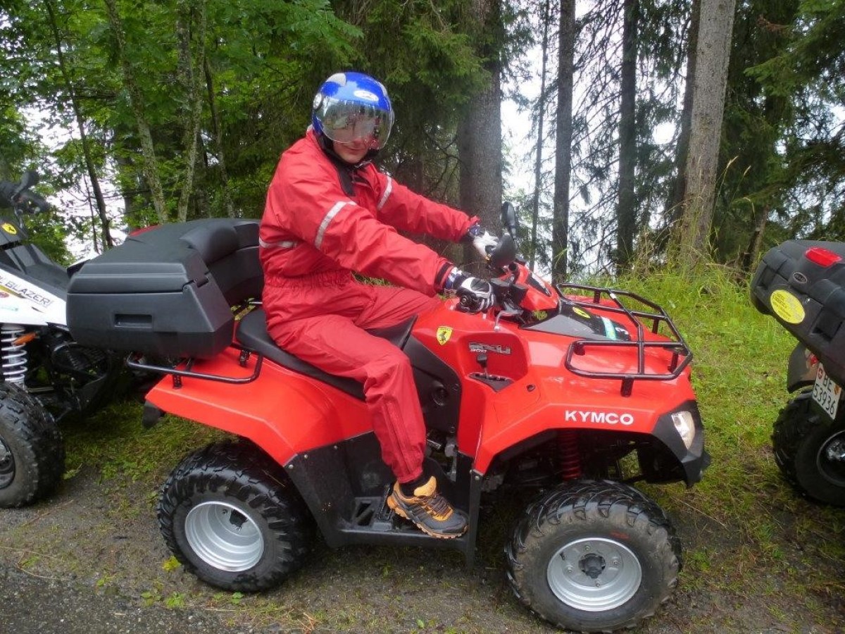 man with a blue helmet