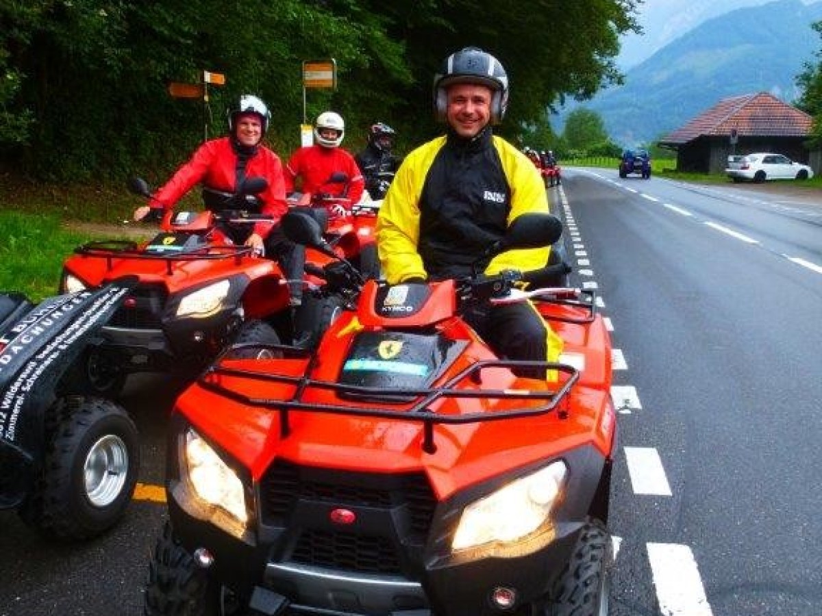 men on red quads