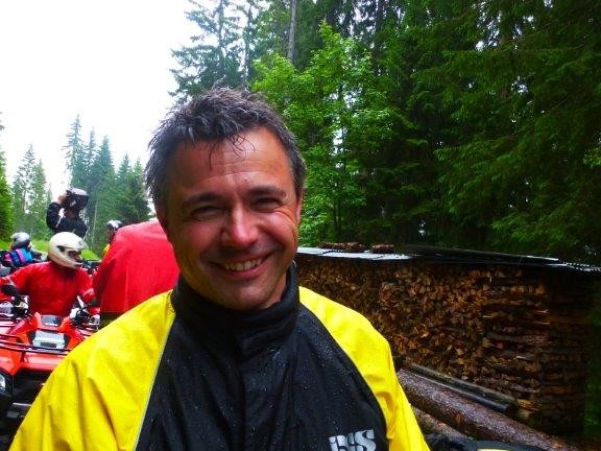 close up of a man smiling