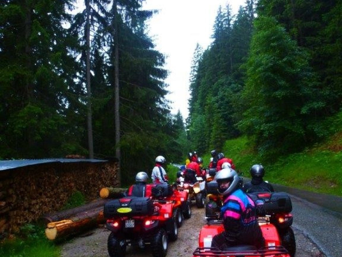 quad tour about to begin with all the group on quads