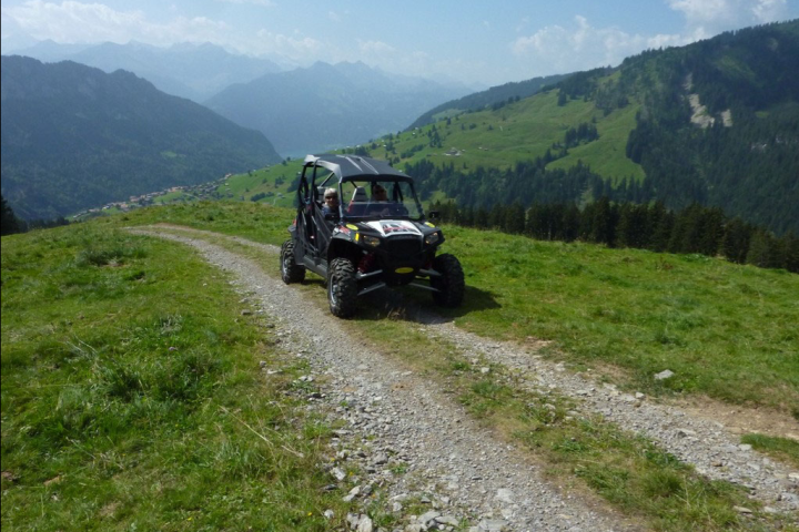 during a 4x4 tour in Switzerland