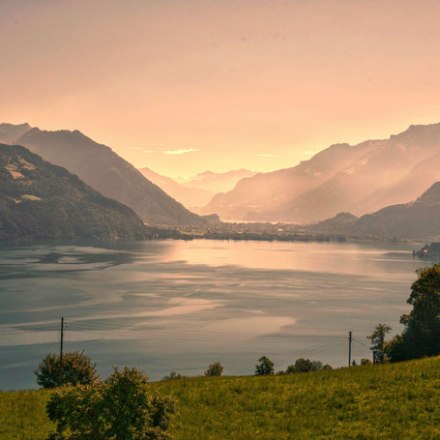 panoramic view of the mountains in Switzerland